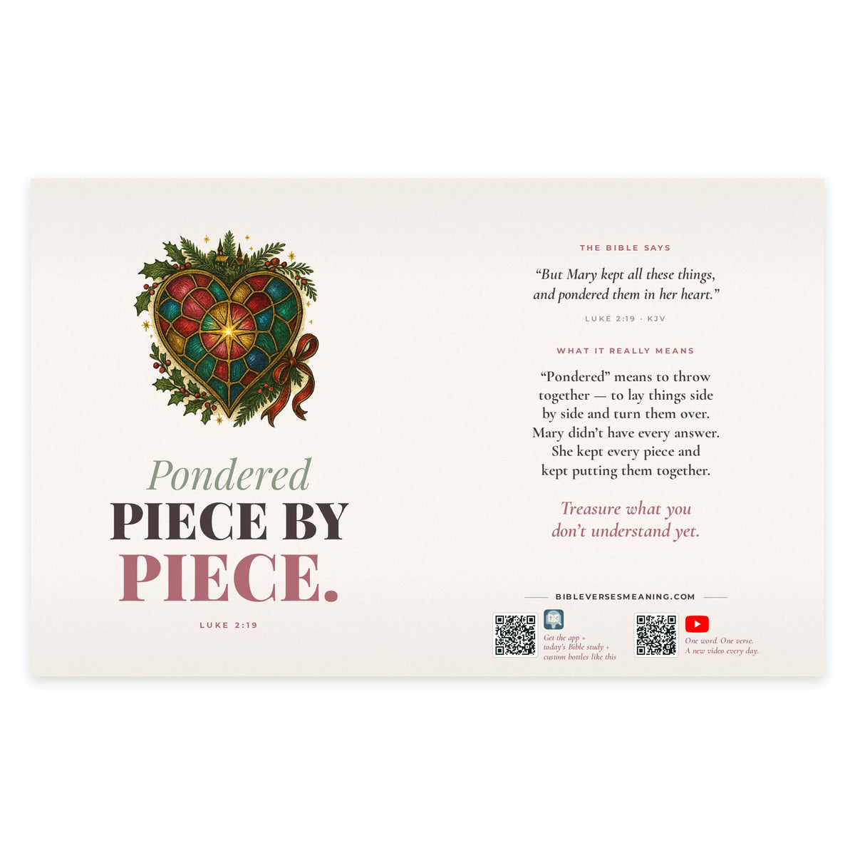 Full printed wrap design for Piece by Piece · Christmas