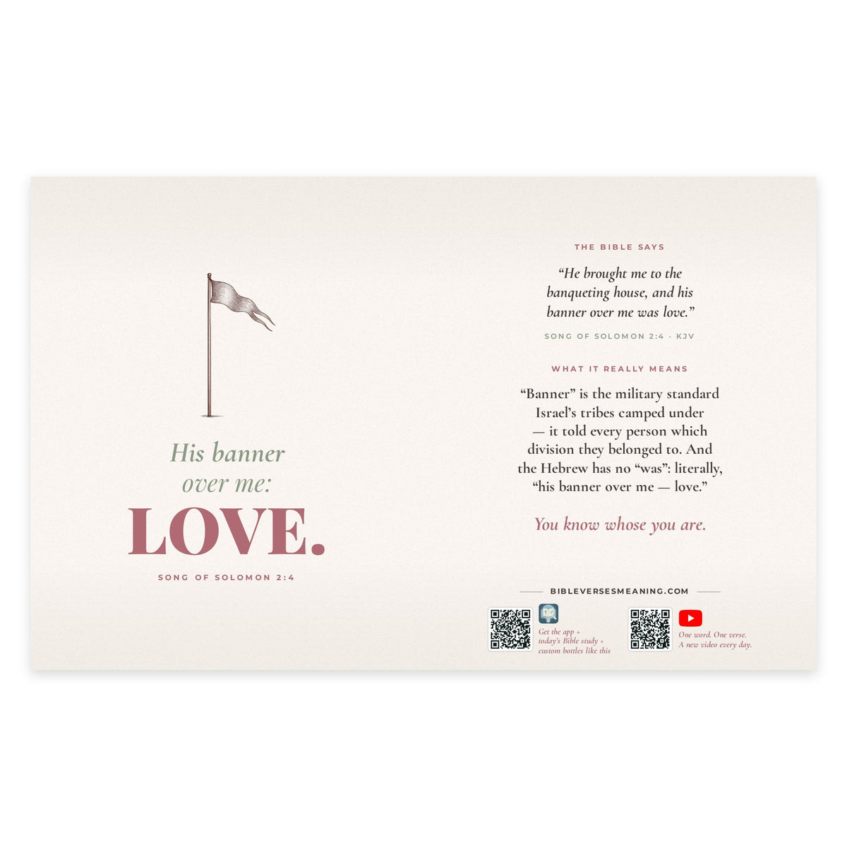 Full printed wrap design for His Banner Over Me