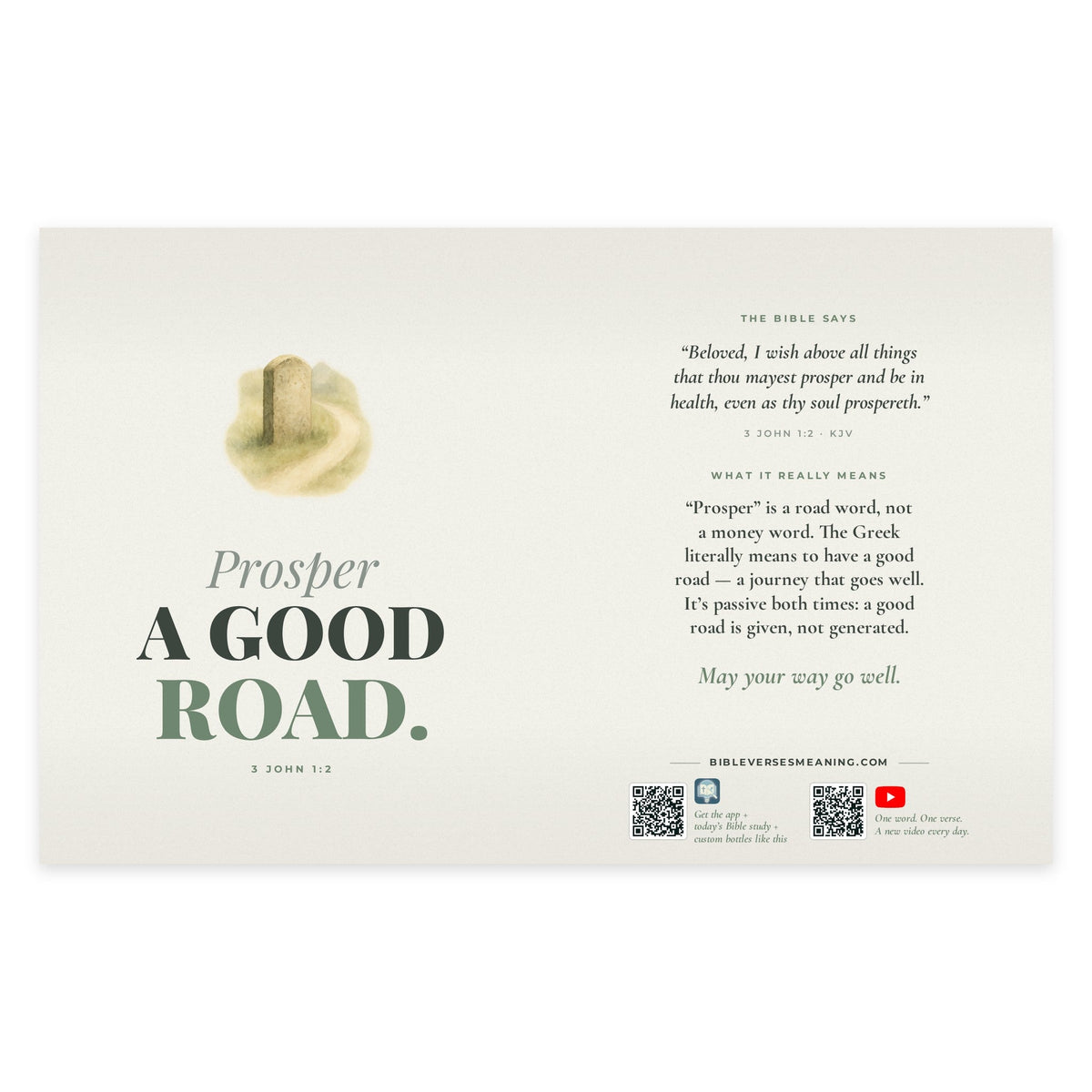 Full printed wrap design for A Good Road