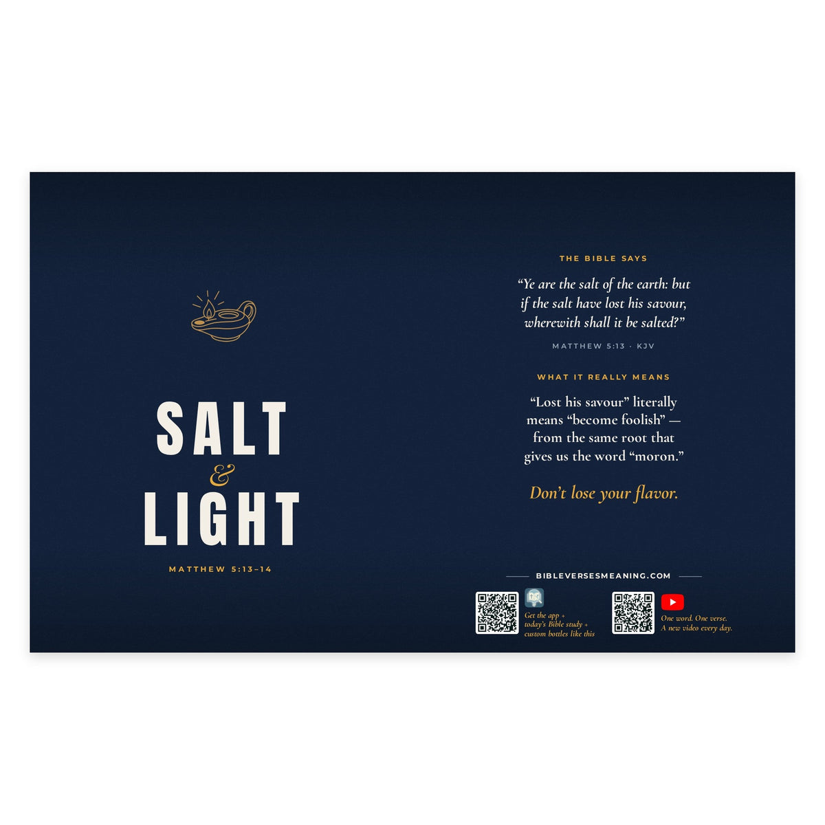 Full printed wrap design for Salt & Light