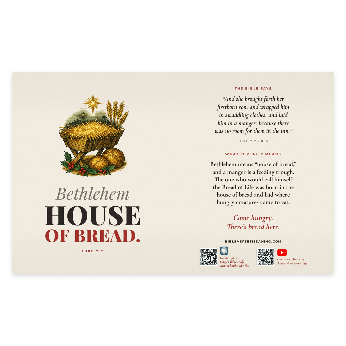 Full printed wrap design for House of Bread · Christmas