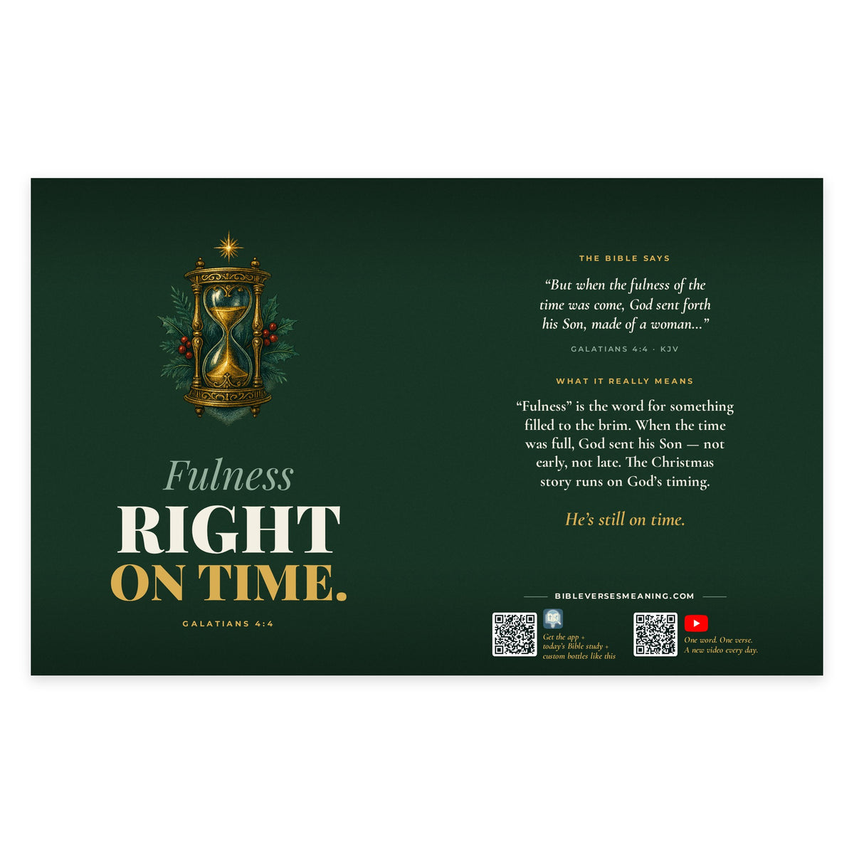 Full printed wrap design for Right on Time · Christmas