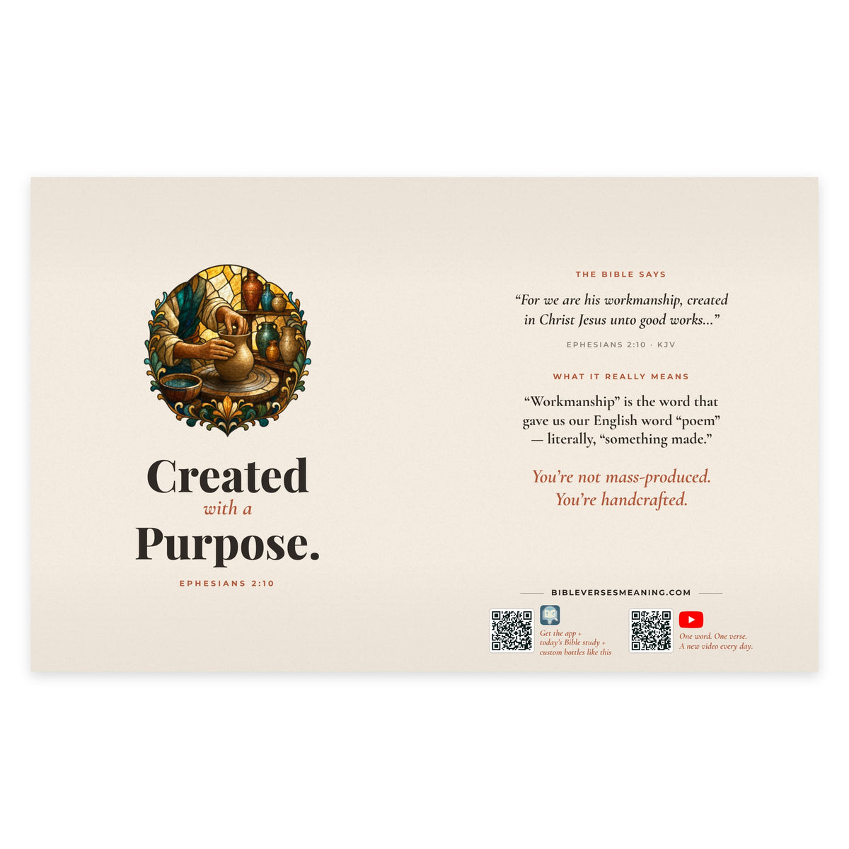 Full printed wrap design for Created With a Purpose