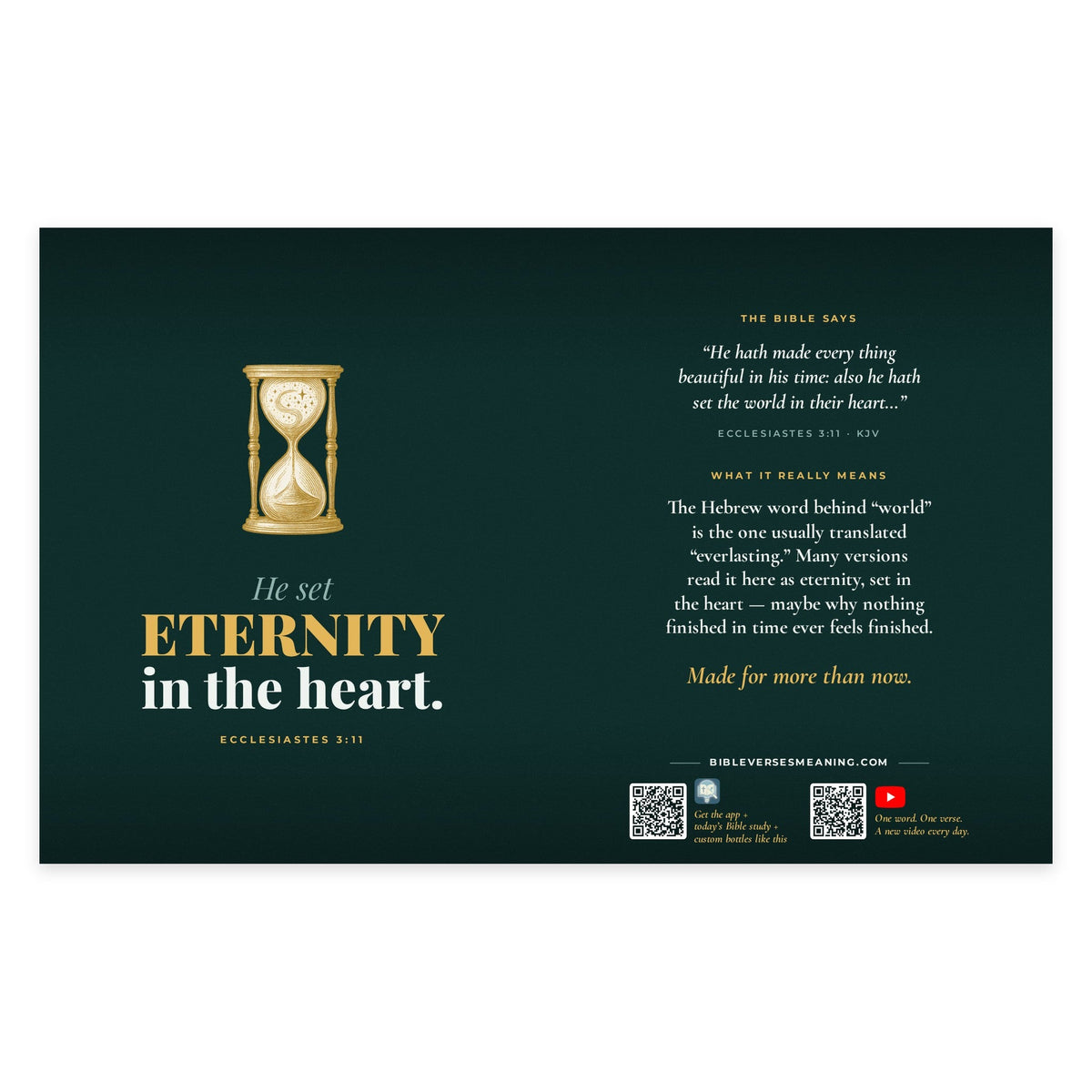 Full printed wrap design for Eternity in the Heart
