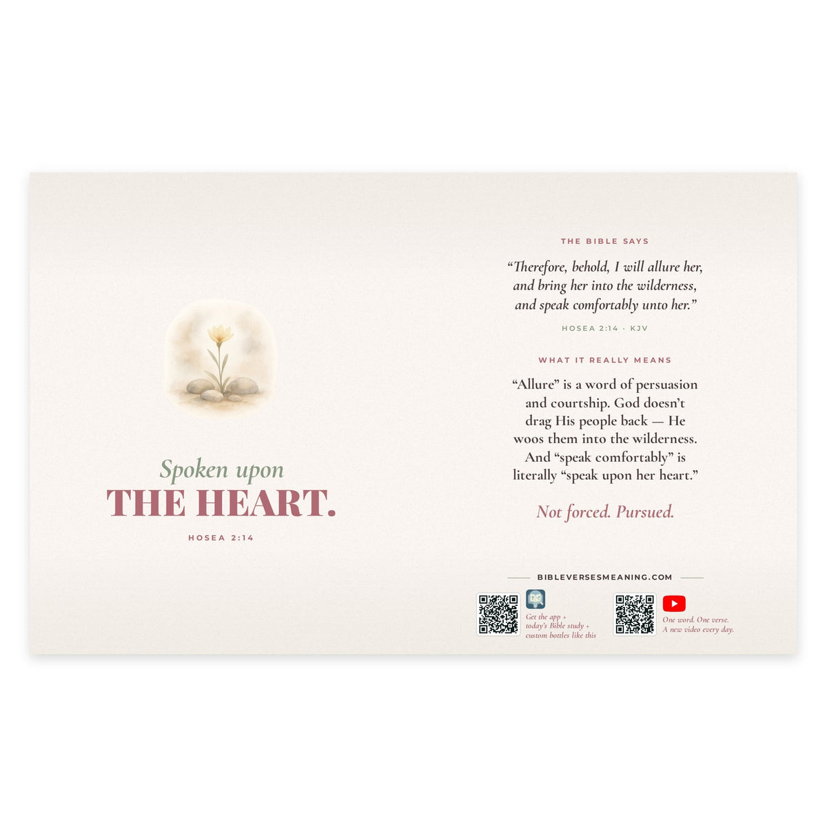 Full printed wrap design for Spoken Upon the Heart
