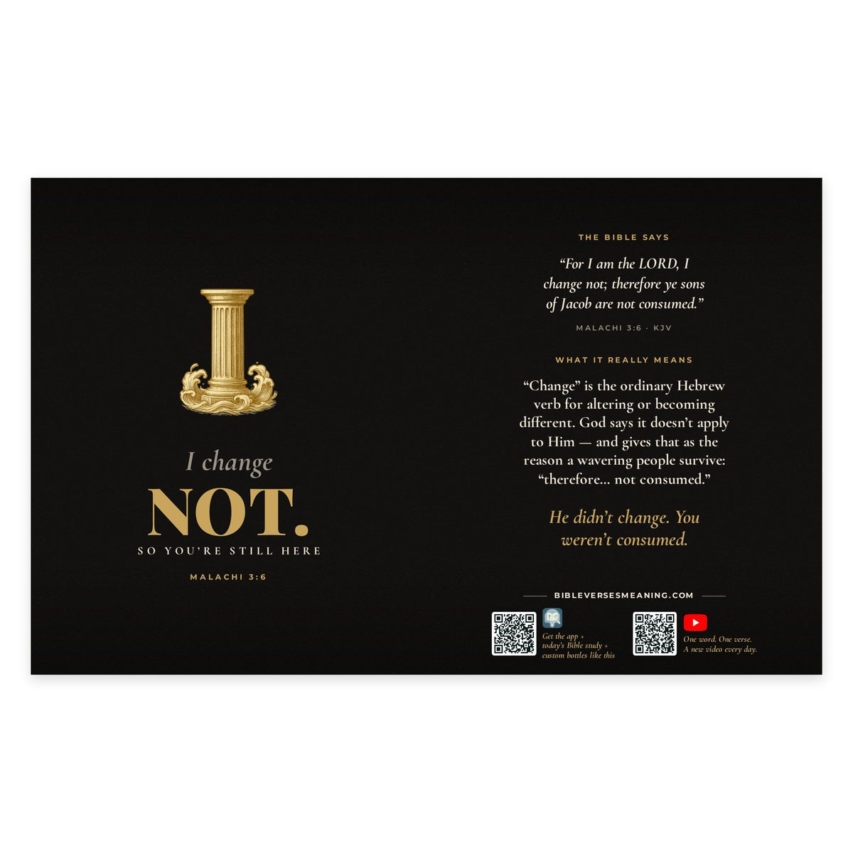 Full printed wrap design for I Change Not