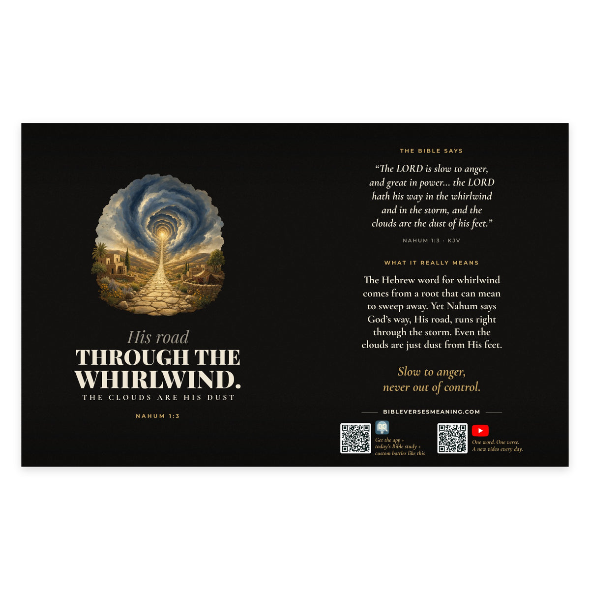 Full printed wrap design for Through the Whirlwind