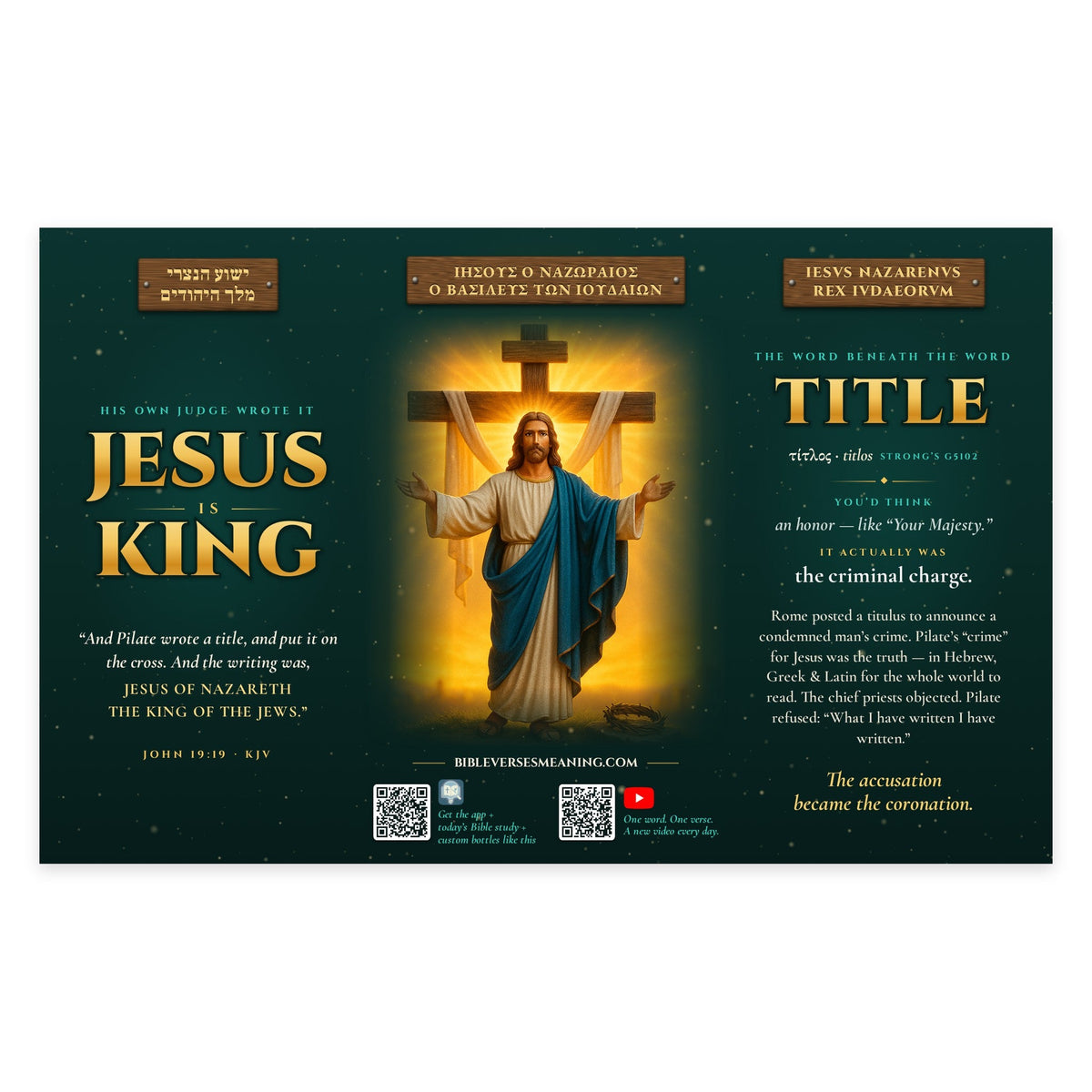 Full printed wrap design for Jesus Is King · Titulus Edition